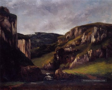 Gustave Courbet œuvres - Falaises près d’Ornans Réaliste peintre Gustave Courbet